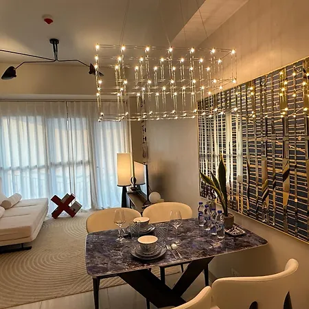 Luxurious Modern 1Br With Balcony Facing Infinity Pool Manila Bay Sunset Near Airports Okada Solaire Moa Apartment