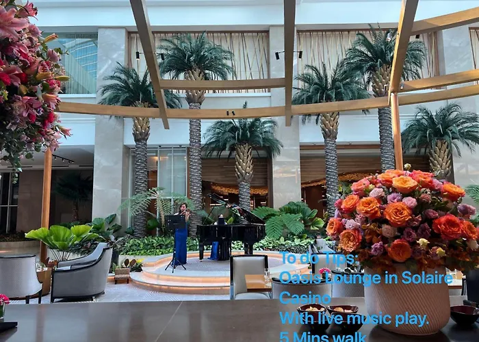 Modern 1br With Balcony Facing Infinity Pool Bay Sunset Near Airports Okada Solaire Moa *