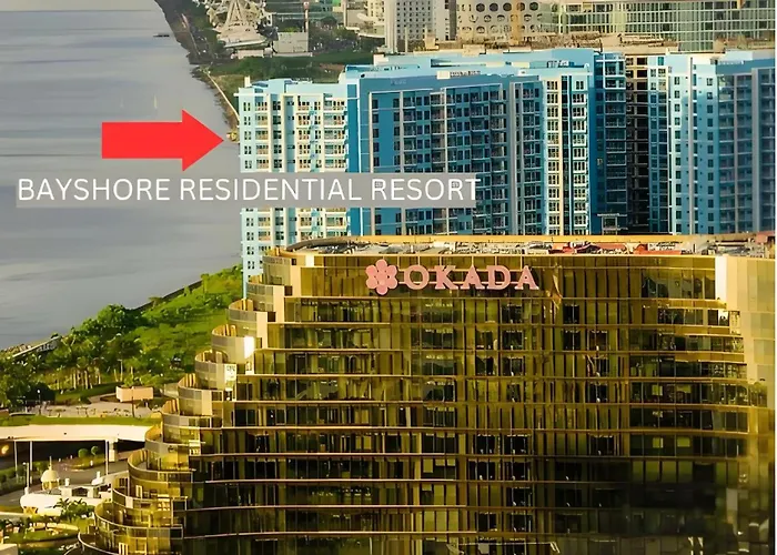 Modern 1br With Balcony Facing Infinity Pool Bay Sunset Near Airports Okada Solaire Moa